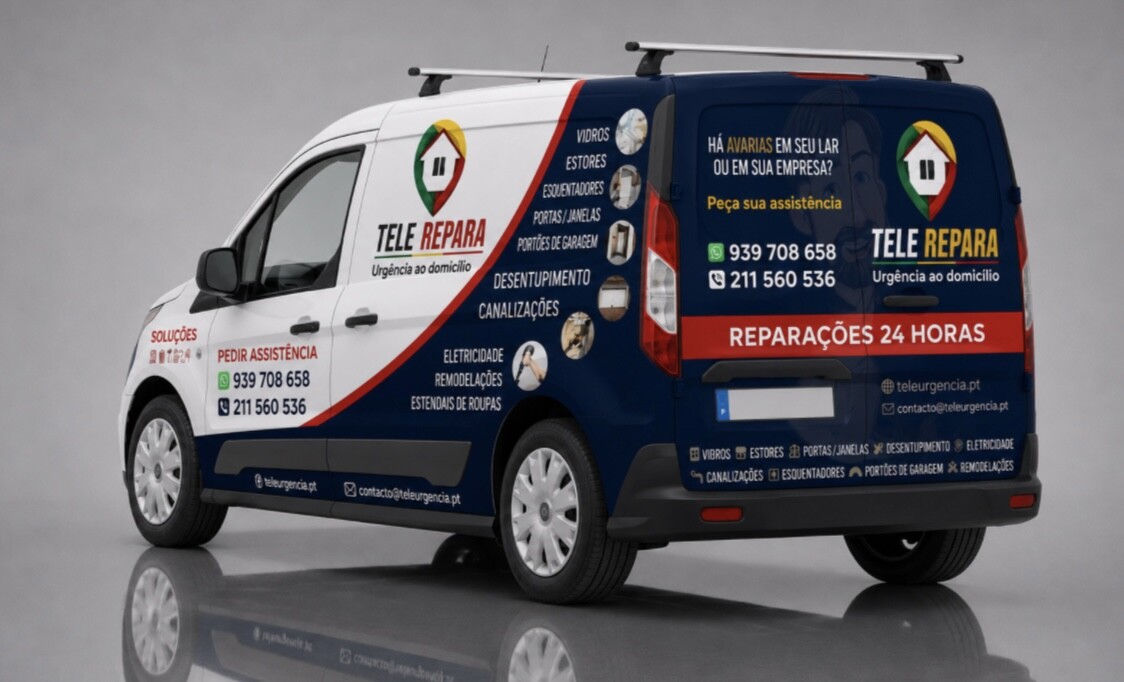 Carrinha Tele Repara vista traseira